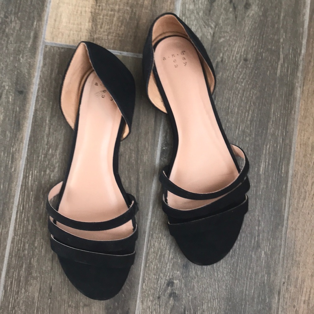 Target black felt sandals!